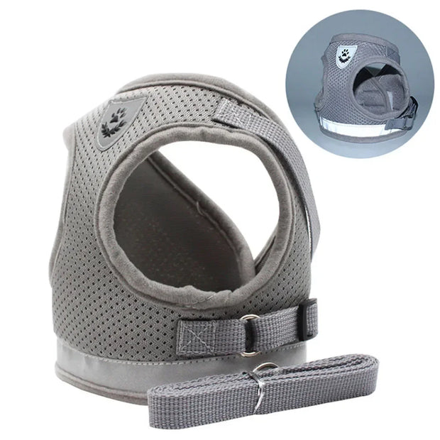 Escape-Proof Cat Harness & Leash Set – Adjustable Reflective Mesh Vest for Cats, Kittens & Small Dogs - Gold Store Business