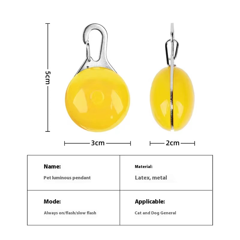 LED Luminous Glowing Dog & Cat Collar – Night Safety Pendant Necklace with Bright Light Decoration - Gold Store Business
