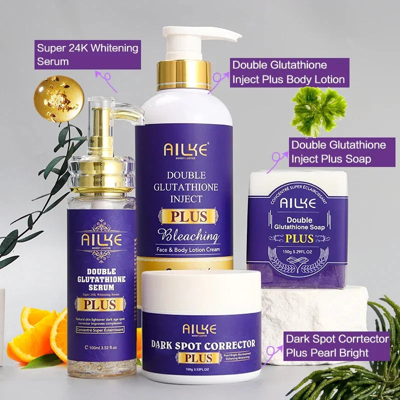 Double Glutathione Whitening Skin Care Set — Moisturize, Brighten & Fade Dark Spots - Gold Store Business