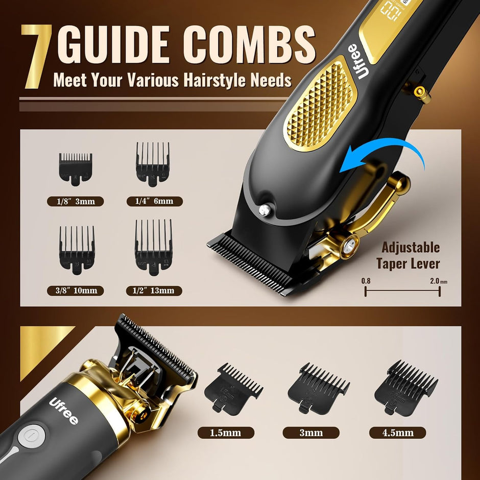 Cordless Hair Clippers for Men, Barber Clippers and Trimmers Set