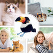 USB Rechargeable Flapping & Chirping Bird Cat Toy – Touch Activated Plush Hunting Toy for Indoor Kittens - Gold Store Business