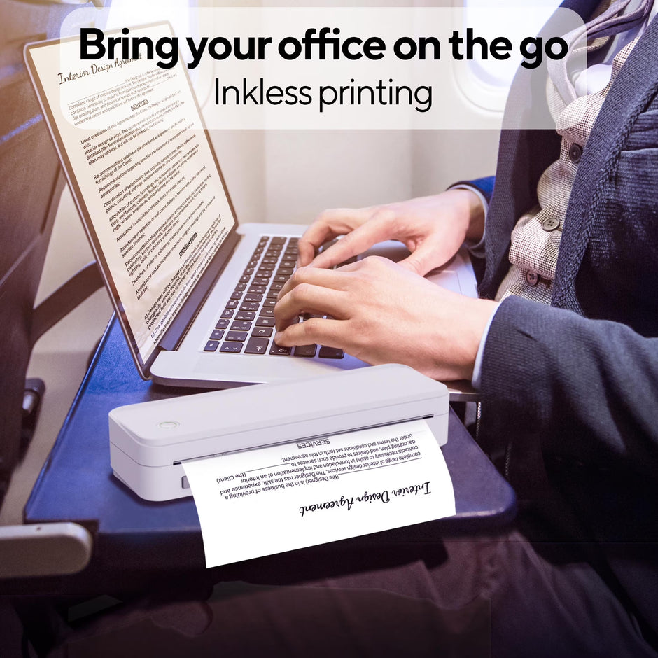 Pro Wireless Inkless Thermal Printer, Ios & Android Compatible, 8.5