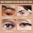 4D Microblading Eyebrow Pencil – 2-in-1 Dual-Ended Brow Pen & Brush | Long-Lasting Waterproof Hair-Like Strokes - Gold Store Business
