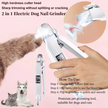 2-in-1 Electric Pet Nail Trimmer & Grinder with LED Light – Quiet Dog & Cat Nail File - Gold Store Business