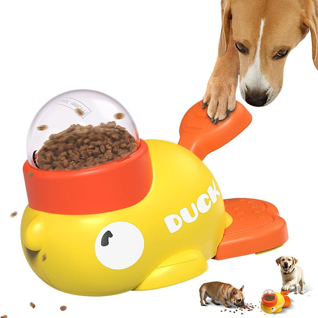 Duck-Shaped Dog Puzzle Toy & Slow Feeder Bowl — Mental Stimulation for Dogs & Cats - Gold Store Business