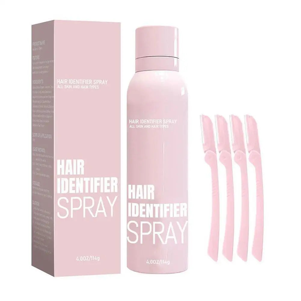Dermaplaning Hair Identifier Spray Kit – Moisturizing Skin Care Set with Razors for Face Shaving & Hair Removal - Gold Store Business