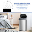 13 Gallon Stainless Steel Touchless Kitchen Trash Can with Motion Sensor for Indoor Use(Silver)