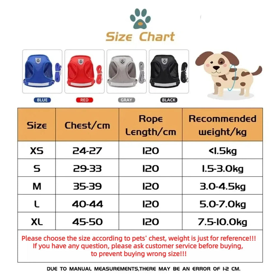 Escape-Proof Cat Harness & Leash Set – Adjustable Reflective Mesh Vest for Cats, Kittens & Small Dogs - Gold Store Business