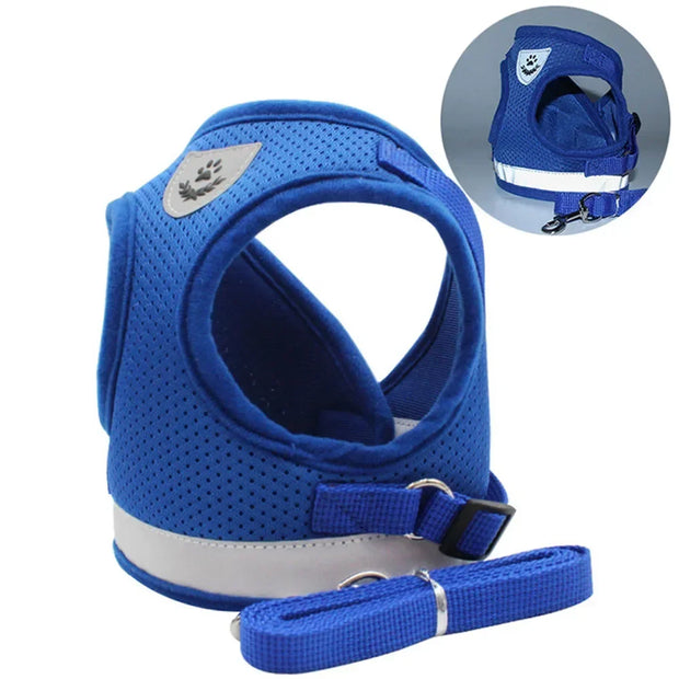 Escape-Proof Cat Harness & Leash Set – Adjustable Reflective Mesh Vest for Cats, Kittens & Small Dogs - Gold Store Business