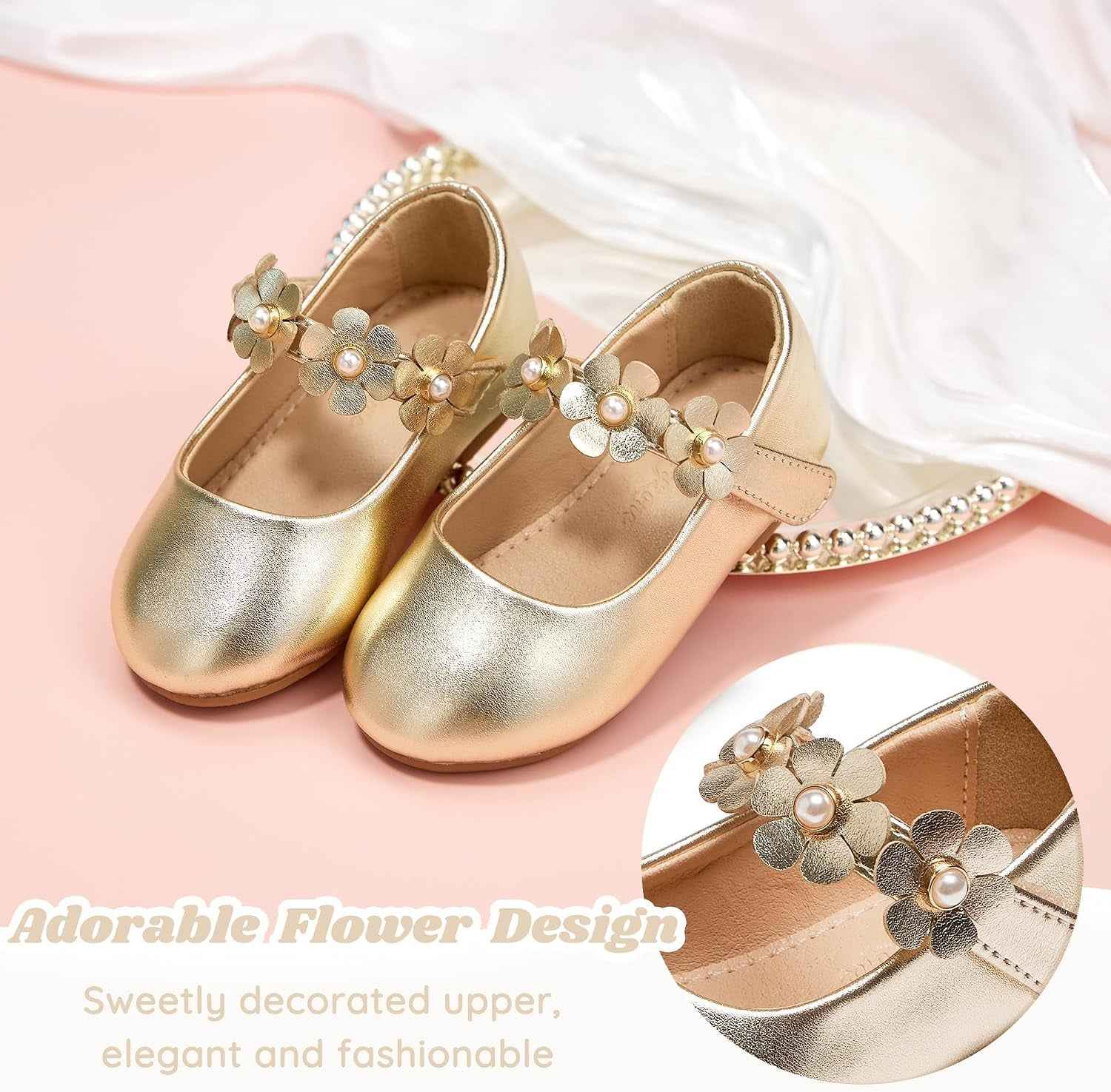 Girls' Ballerina Mary Jane Dress Shoes — Toddler & Little Kids | Wedding, School & Party