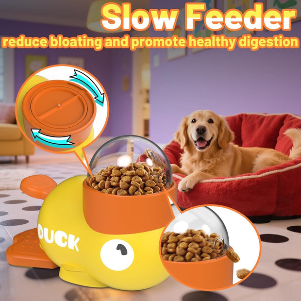 Duck-Shaped Dog Puzzle Toy & Slow Feeder Bowl — Mental Stimulation for Dogs & Cats - Gold Store Business