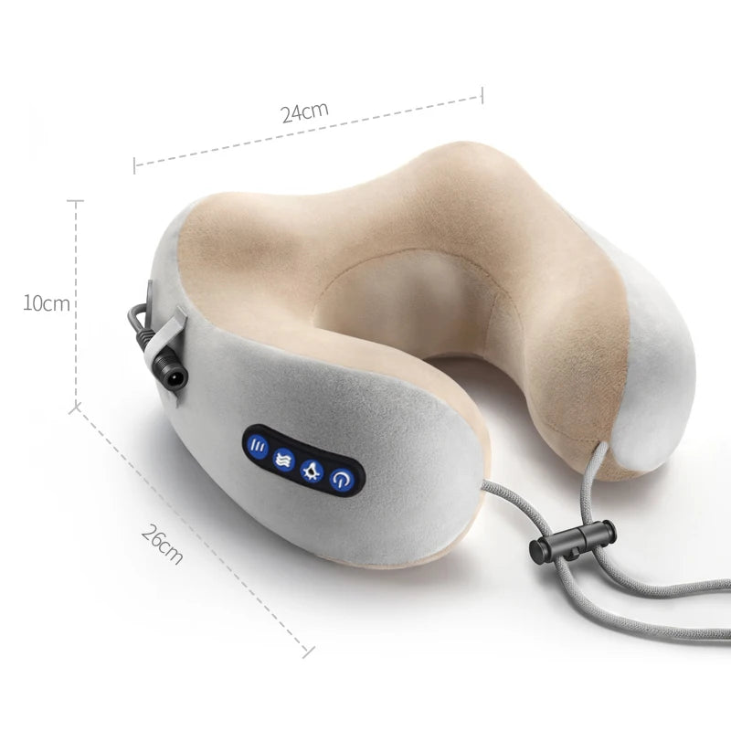 Electric Neck & Shoulder Massager — Portable U-Shape Cervical Relief Pillow - Gold Store Business