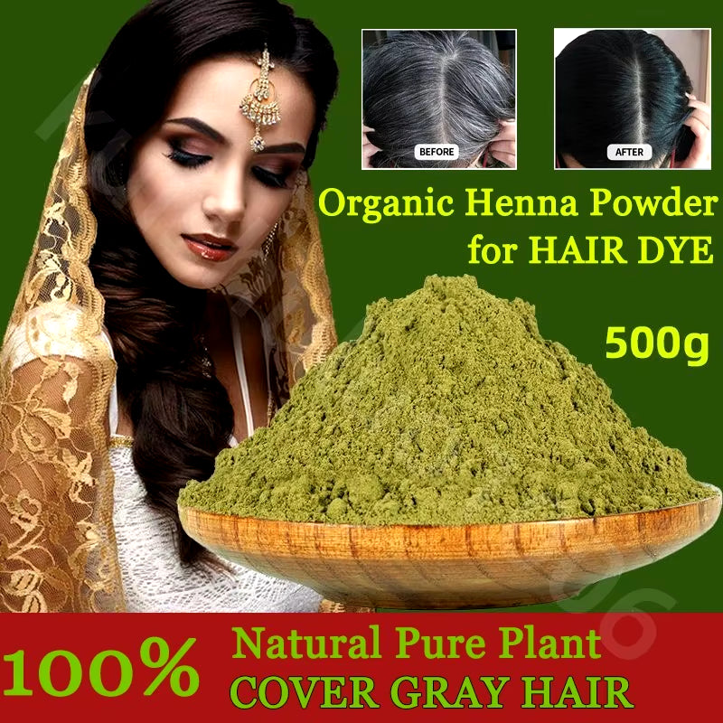 Natural Henna Hair Dye Powder — Ammonia-Free Color for Black, Brown & Indigo - Gold Store Business