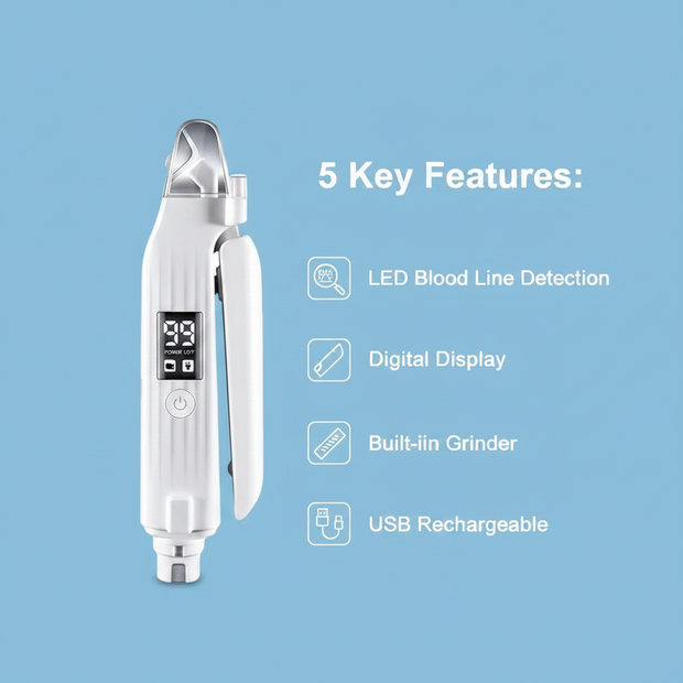 2-in-1 Electric Pet Nail Trimmer & Grinder with LED Light – Quiet Dog & Cat Nail File - Gold Store Business