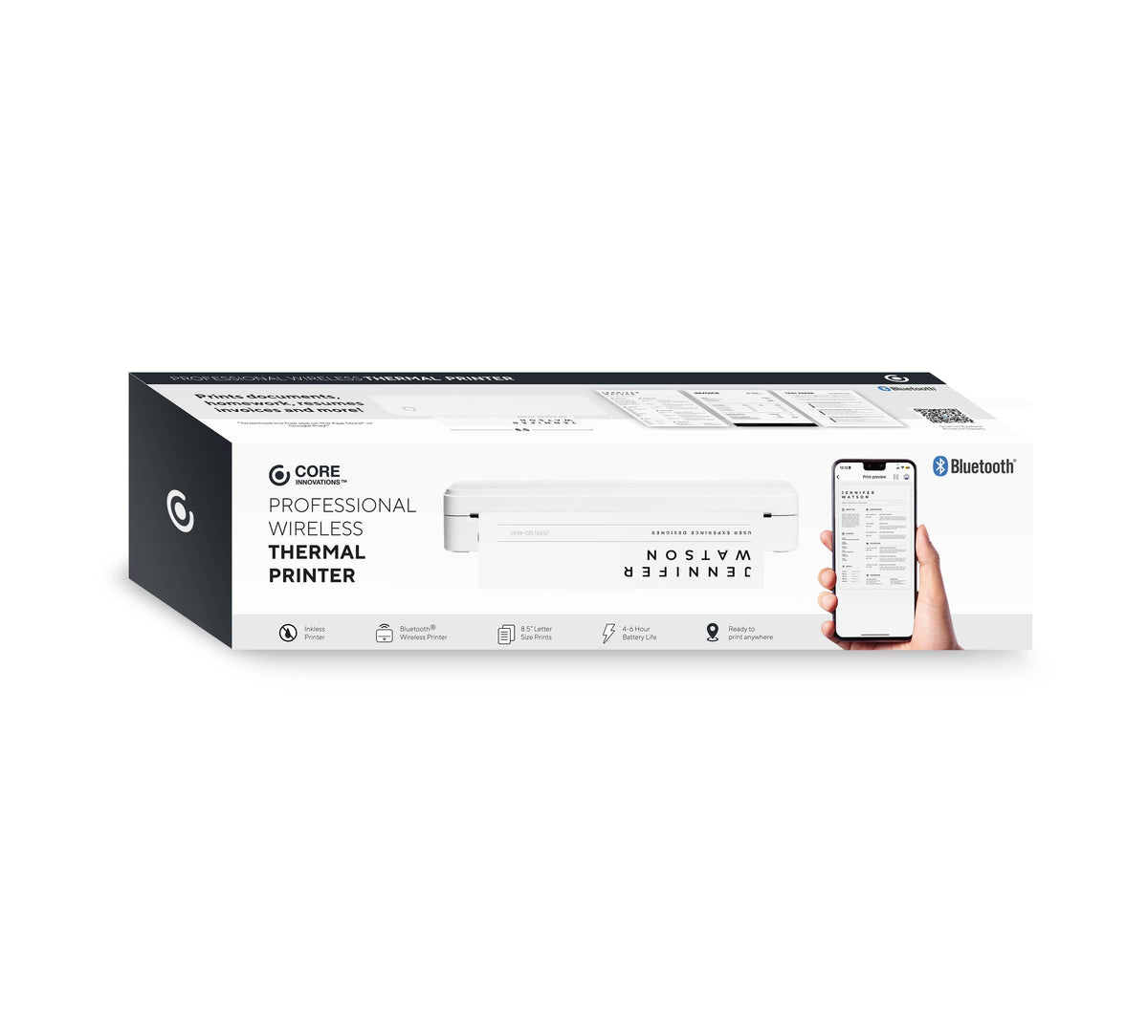 Pro Wireless Inkless Thermal Printer, Ios & Android Compatible, 8.5
