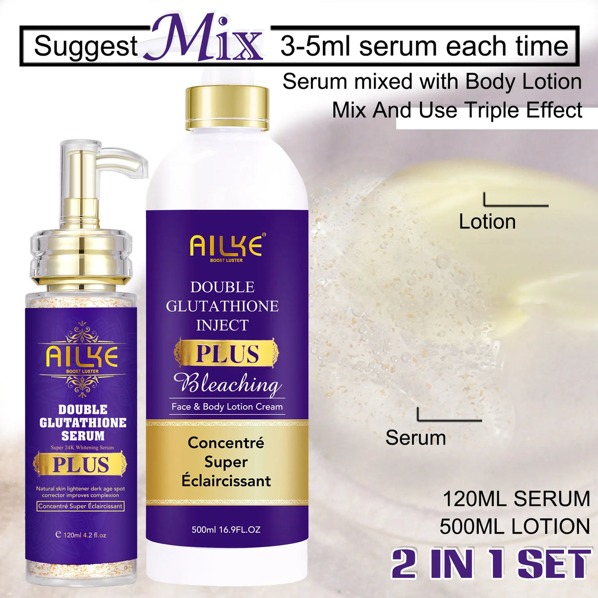 Double Glutathione Whitening Skin Care Set — Moisturize, Brighten & Fade Dark Spots - Gold Store Business