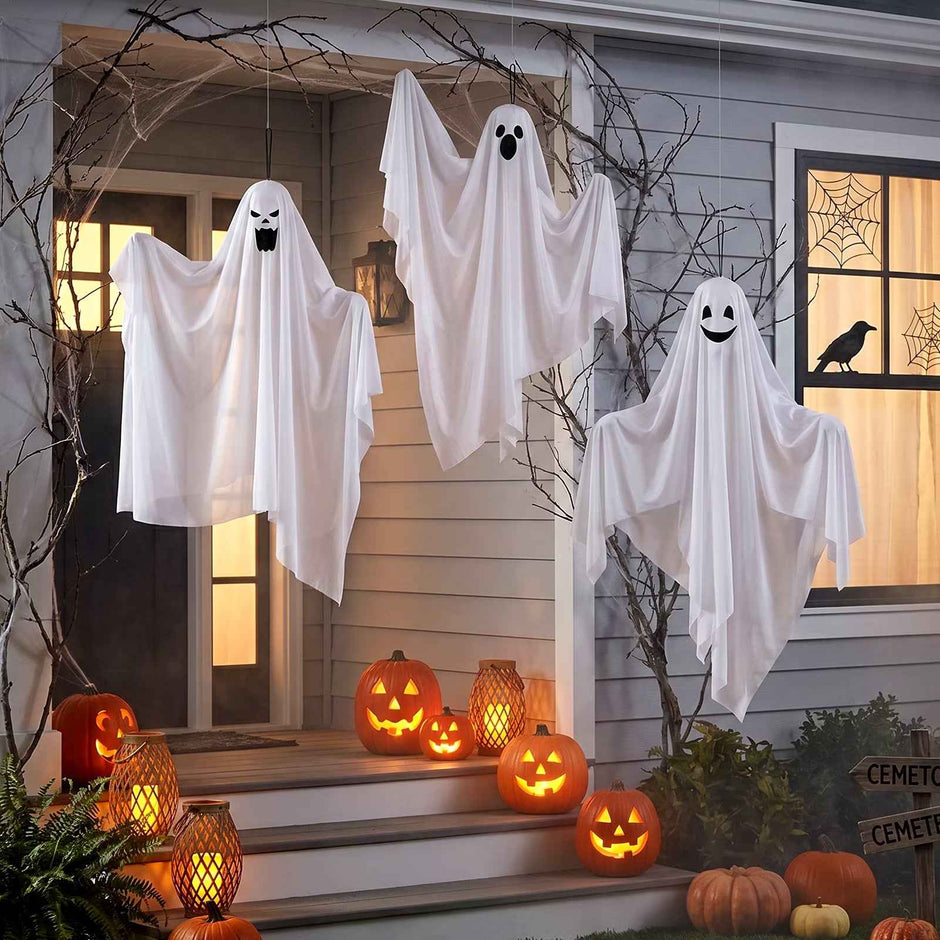 Halloween Hanging Ghost Decorations | 3-Pack, 27.5