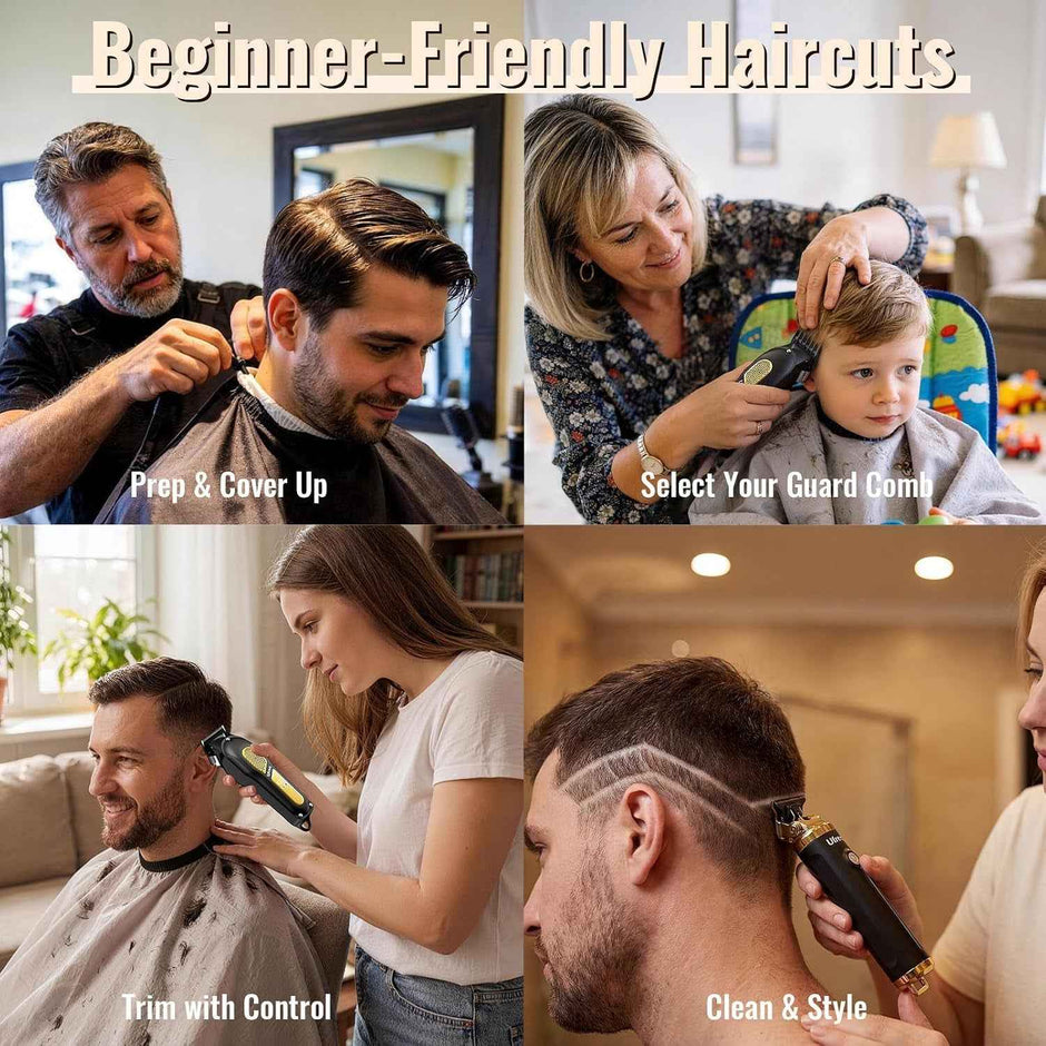 Cordless Hair Clippers & Trimmer Set for Men — Barber-Grade, 200Min Battery, LED Display