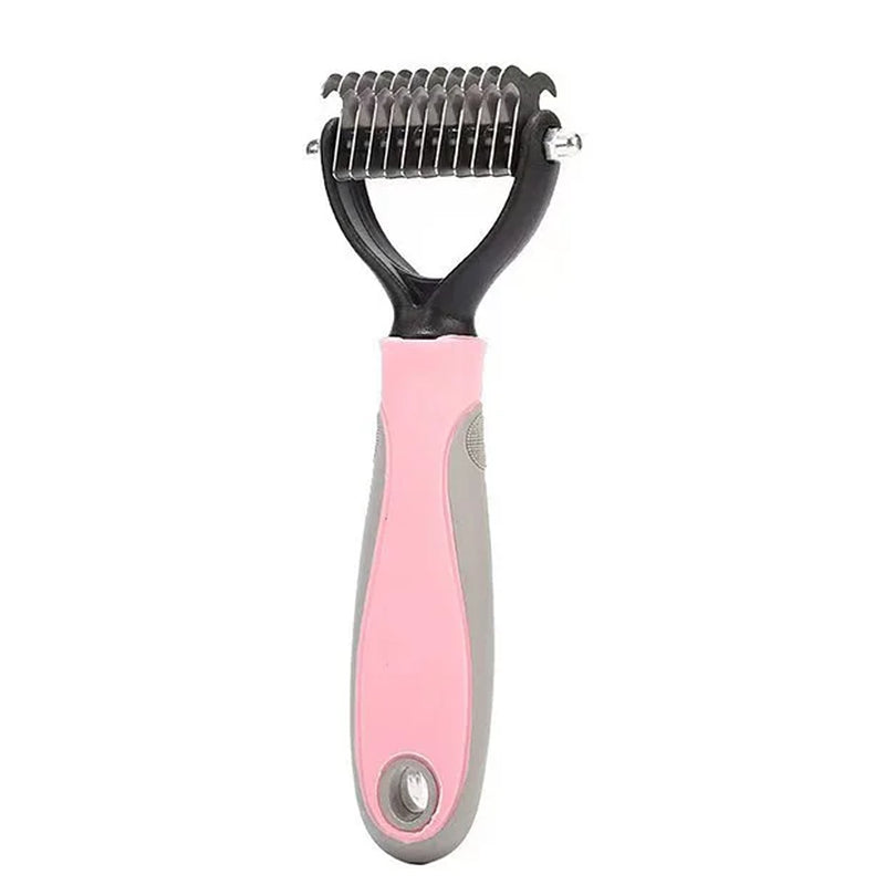 Professional Pet Deshedding Brush – Dog & Cat Hair Remover Comb with Knot Cutter for All Coat Types - Gold Store Business