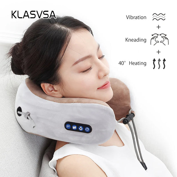 Electric Neck & Shoulder Massager — Portable U-Shape Cervical Relief Pillow - Gold Store Business