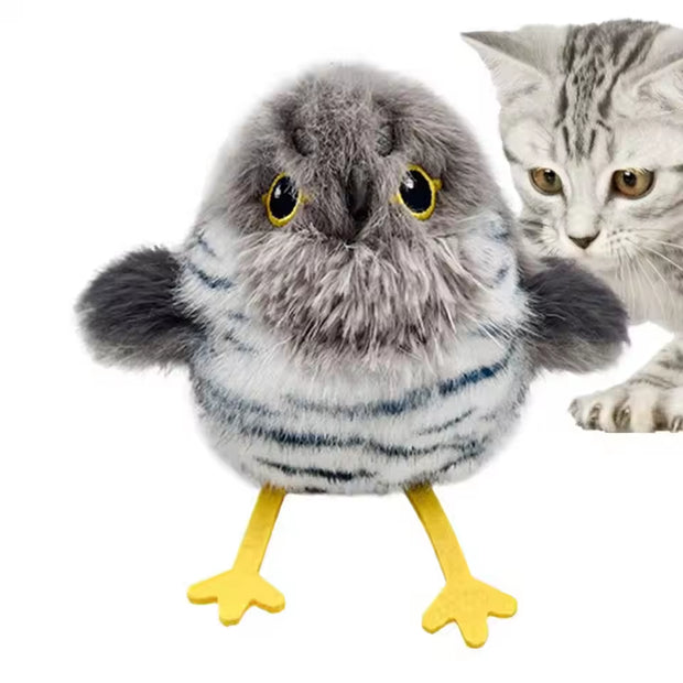 USB Rechargeable Flapping & Chirping Bird Cat Toy – Touch Activated Plush Hunting Toy for Indoor Kittens - Gold Store Business