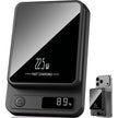 Magnetic Portable Charger,10000Mah Power Bank 22.5W Fast Charging Battery Bank with LED Display,Wireless&Wired USB-C Cable Travel Wireless Charger for Iphone 17-12,Andriod Phones,Black