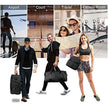 Sports Gym Bag Travel Duffel Bag Waterproof Weekender Overnight Tote Carry on Bag with Wet Pocket & Shoes Compartment for Men Women Lightweight Adjustable Strap Black
