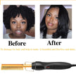 Electric Hot Comb Set – Hair Straightener & Curling Iron for Natural Hair and Wigs | Wig Glue & Wax Stick Included