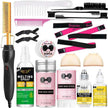 Electric Hot Comb Set – Hair Straightener & Curling Iron for Natural Hair and Wigs | Wig Glue & Wax Stick Included