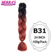Ombre Braiding Hair Extensions – Kanekalon Synthetic Jumbo Braids 24 Inch | 6 Pcs/Lot