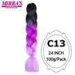 Ombre Braiding Hair Extensions – Kanekalon Synthetic Jumbo Braids 24 Inch | 6 Pcs/Lot
