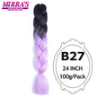 Ombre Braiding Hair Extensions – Kanekalon Synthetic Jumbo Braids 24 Inch | 6 Pcs/Lot