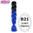 Ombre Braiding Hair Extensions – Kanekalon Synthetic Jumbo Braids 24 Inch | 6 Pcs/Lot