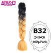 Ombre Braiding Hair Extensions – Kanekalon Synthetic Jumbo Braids 24 Inch | 6 Pcs/Lot