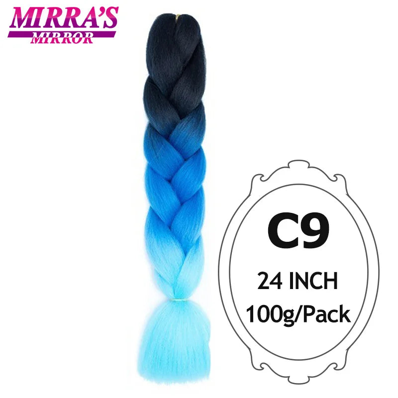 Ombre Braiding Hair Extensions – Kanekalon Synthetic Jumbo Braids 24 Inch | 6 Pcs/Lot