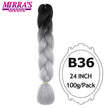 Ombre Braiding Hair Extensions – Kanekalon Synthetic Jumbo Braids 24 Inch | 6 Pcs/Lot