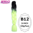 Ombre Braiding Hair Extensions – Kanekalon Synthetic Jumbo Braids 24 Inch | 6 Pcs/Lot