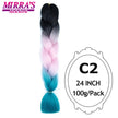Ombre Braiding Hair Extensions – Kanekalon Synthetic Jumbo Braids 24 Inch | 6 Pcs/Lot
