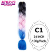 Ombre Braiding Hair Extensions – Kanekalon Synthetic Jumbo Braids 24 Inch | 6 Pcs/Lot