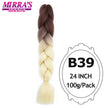 Ombre Braiding Hair Extensions – Kanekalon Synthetic Jumbo Braids 24 Inch | 6 Pcs/Lot