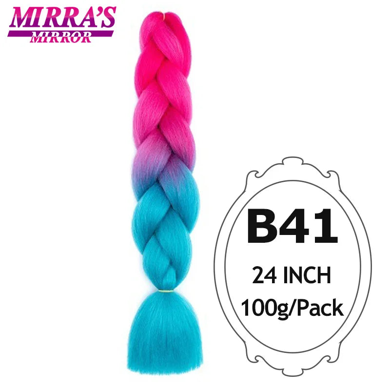 Ombre Braiding Hair Extensions – Kanekalon Synthetic Jumbo Braids 24 Inch | 6 Pcs/Lot
