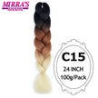 Ombre Braiding Hair Extensions – Kanekalon Synthetic Jumbo Braids 24 Inch | 6 Pcs/Lot