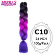 Ombre Braiding Hair Extensions – Kanekalon Synthetic Jumbo Braids 24 Inch | 6 Pcs/Lot