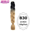 Ombre Braiding Hair Extensions – Kanekalon Synthetic Jumbo Braids 24 Inch | 6 Pcs/Lot