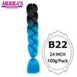Ombre Braiding Hair Extensions – Kanekalon Synthetic Jumbo Braids 24 Inch | 6 Pcs/Lot