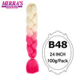 Ombre Braiding Hair Extensions – Kanekalon Synthetic Jumbo Braids 24 Inch | 6 Pcs/Lot