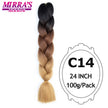 Ombre Braiding Hair Extensions – Kanekalon Synthetic Jumbo Braids 24 Inch | 6 Pcs/Lot