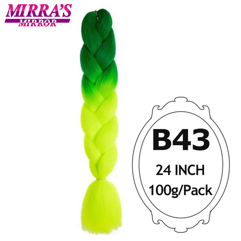 Ombre Braiding Hair Extensions – Kanekalon Synthetic Jumbo Braids 24 Inch | 6 Pcs/Lot