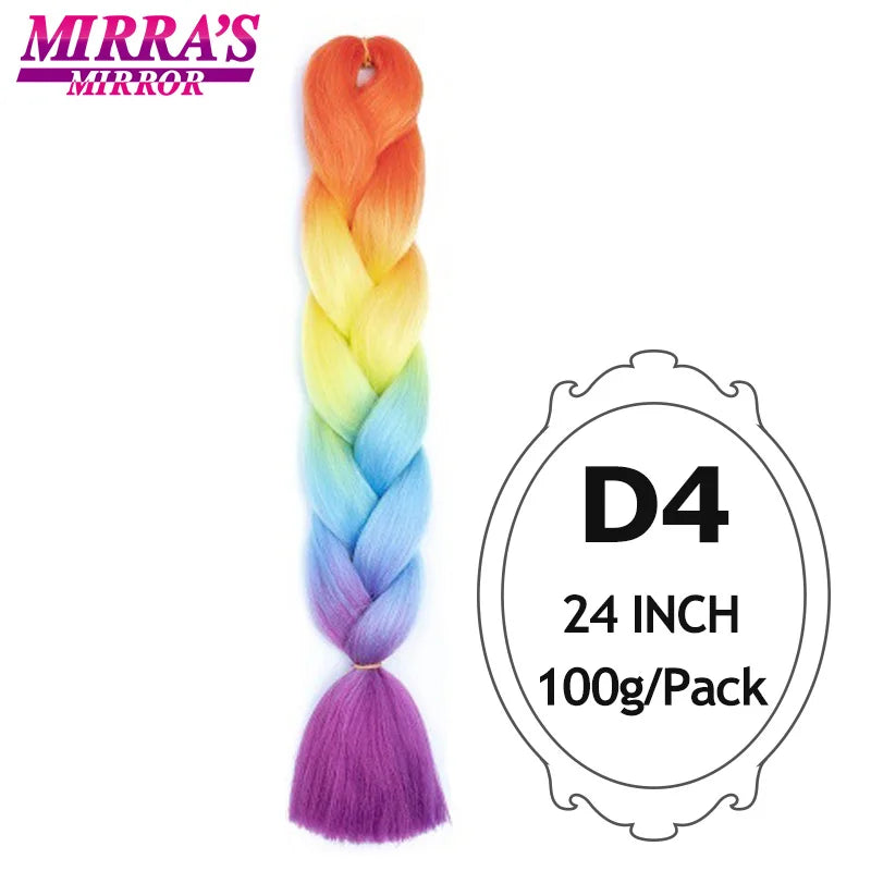Ombre Braiding Hair Extensions – Kanekalon Synthetic Jumbo Braids 24 Inch | 6 Pcs/Lot