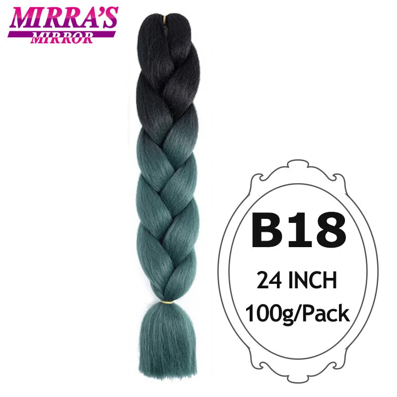 Ombre Braiding Hair Extensions – Kanekalon Synthetic Jumbo Braids 24 Inch | 6 Pcs/Lot